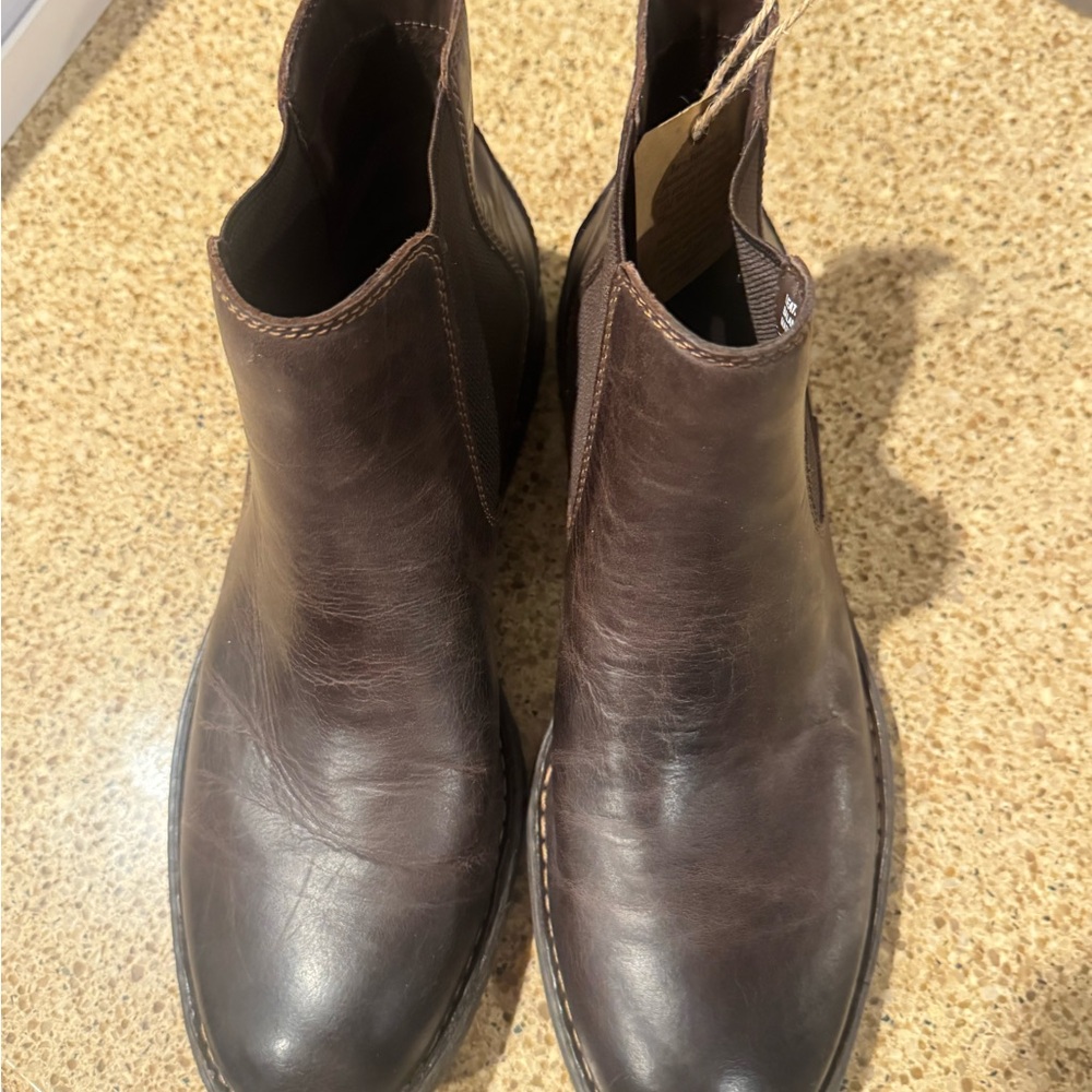 Born Dark Brown Leather Men's Boots 10.5 - Picture 5 of 11